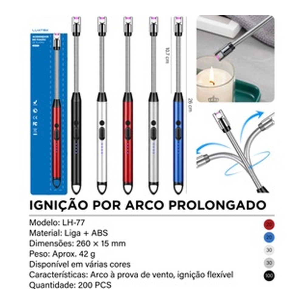 ACENDEDOR PORTÁTIL 260 x 15 mm LH-77