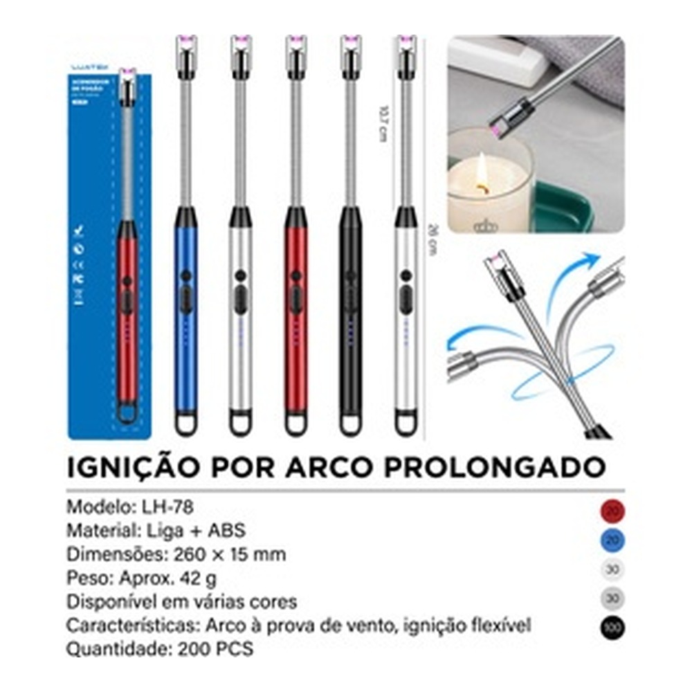 ACENDEDOR PORTÁTIL 260 × 15 mm LH-78