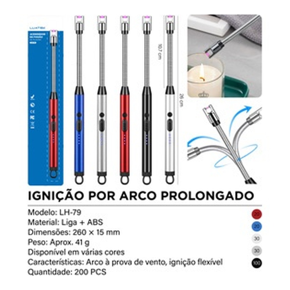 ACENDEDOR PORTÁTIL 260 x 15 mm LH-79