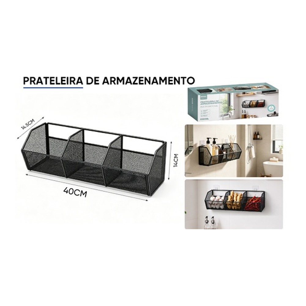 PRATELEIRA DE ARMAZENAMENTO 24*14,5*14 cm MCC-37117