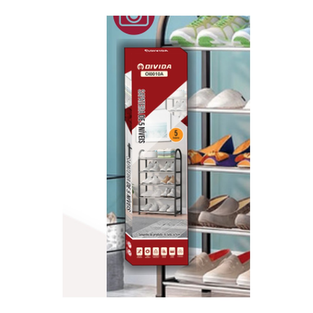 SAPATEIRA ORGANIZADORA COM NOVA EMBALAGEM 41.5 x 18.3 x 71 cm OI-0010A