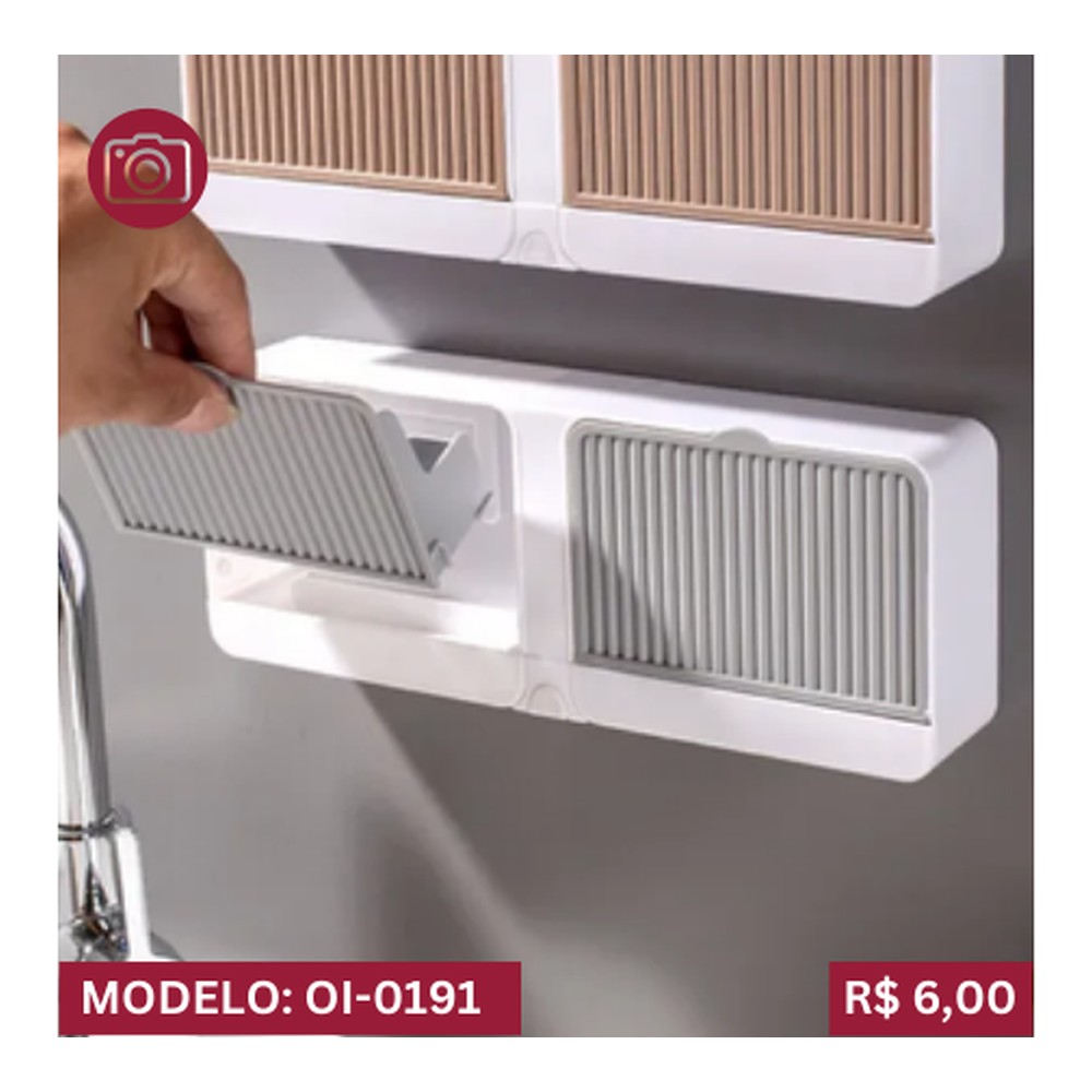 SABONETEIRA DE PAREDE FÁCIL DE INSTALAR OI-0191
