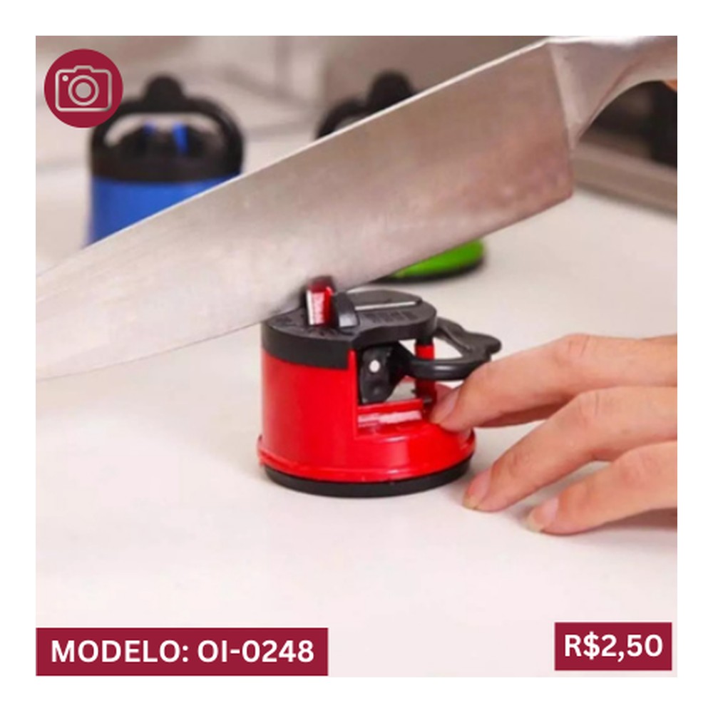 AMOLADOR DE FACAS COMPACTO E PRÁTICO 6 x 6 x 6 cm OI-0248