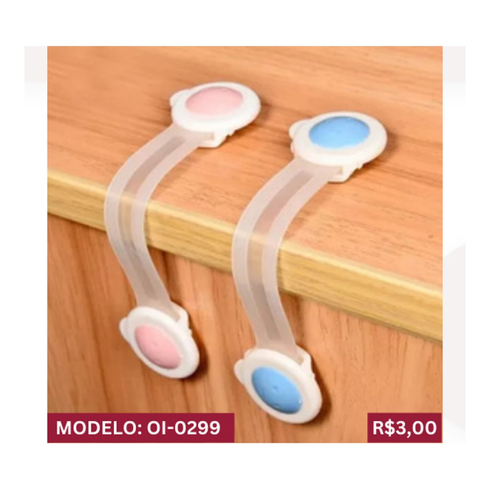 TRAVA DE SEGURANÇA PARA MÓVEIS 15cm x 5cm OI-0299