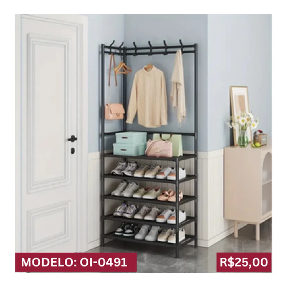 SAPATERIA DE 5 ANDARES 60 x 30 x 160 cm OI-0491