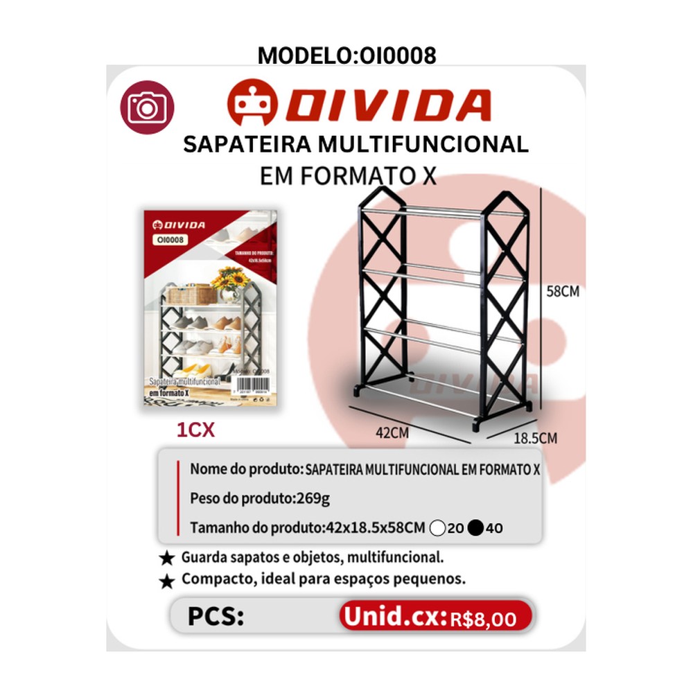 SAPATEIRA MULTIFUNCIONAL OI0008