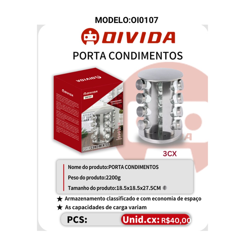 PORTA CONDIMENTOS OI0107