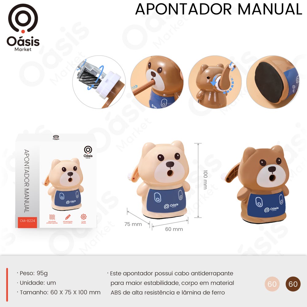 Apontador Manual 75mm OIA-8224