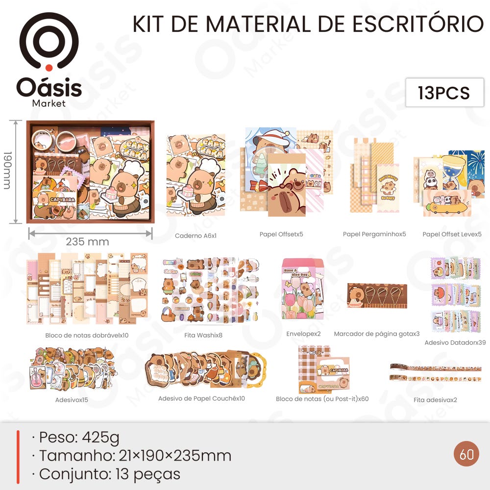 Kit de Material de Escritório 2385mm OIA-8286