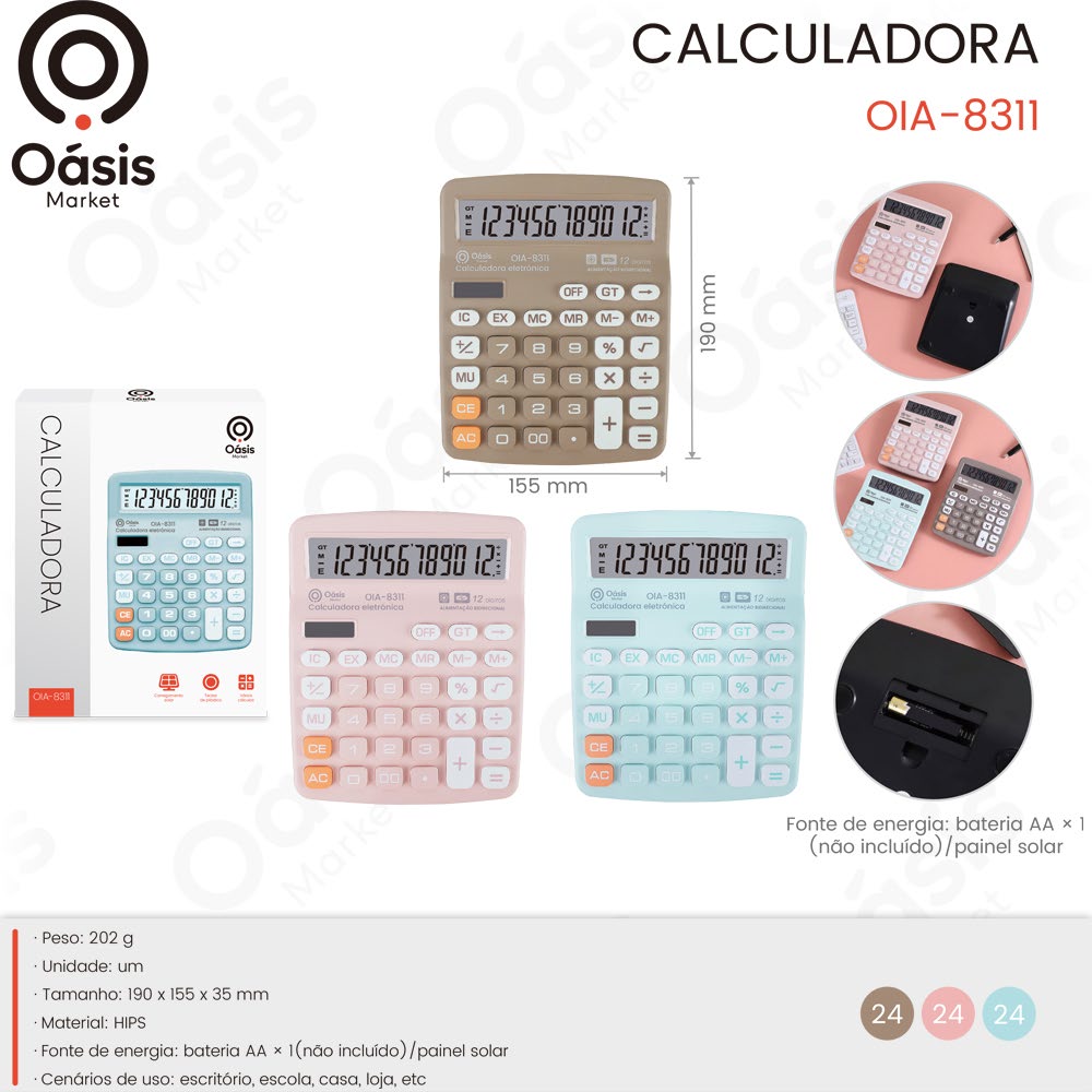 Calculadora 190mm OIA-8311