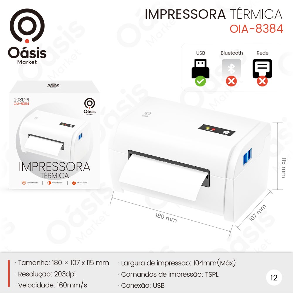 Impressora Térmica 180mm OIA-8384