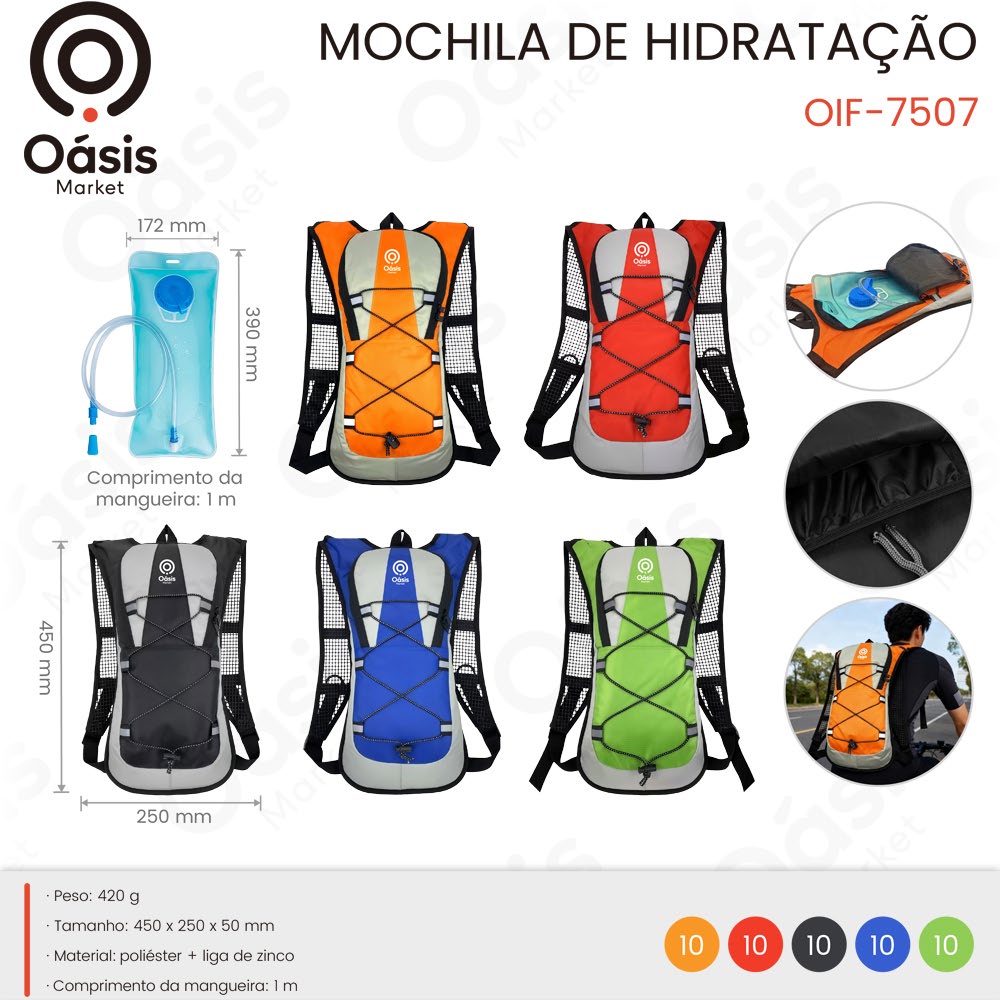 Mochila de Hidratação 450mm OIF-7507