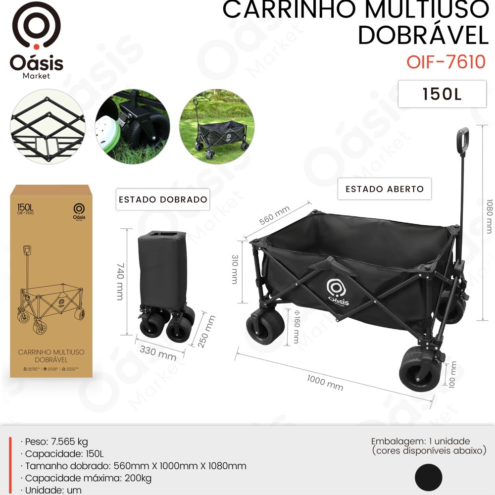 Carrinho Multiuso 1080mm OIF-7610