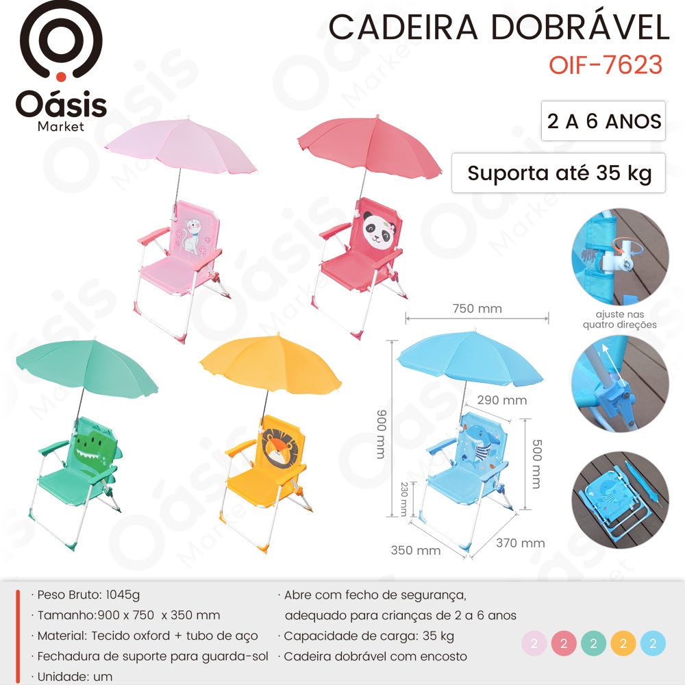 Cadeira Dobrável 900mm OIF-7623