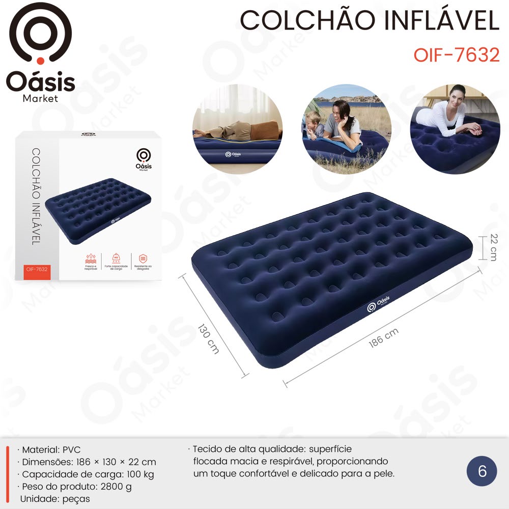 Colchão Inflável 186cm OIF-7632