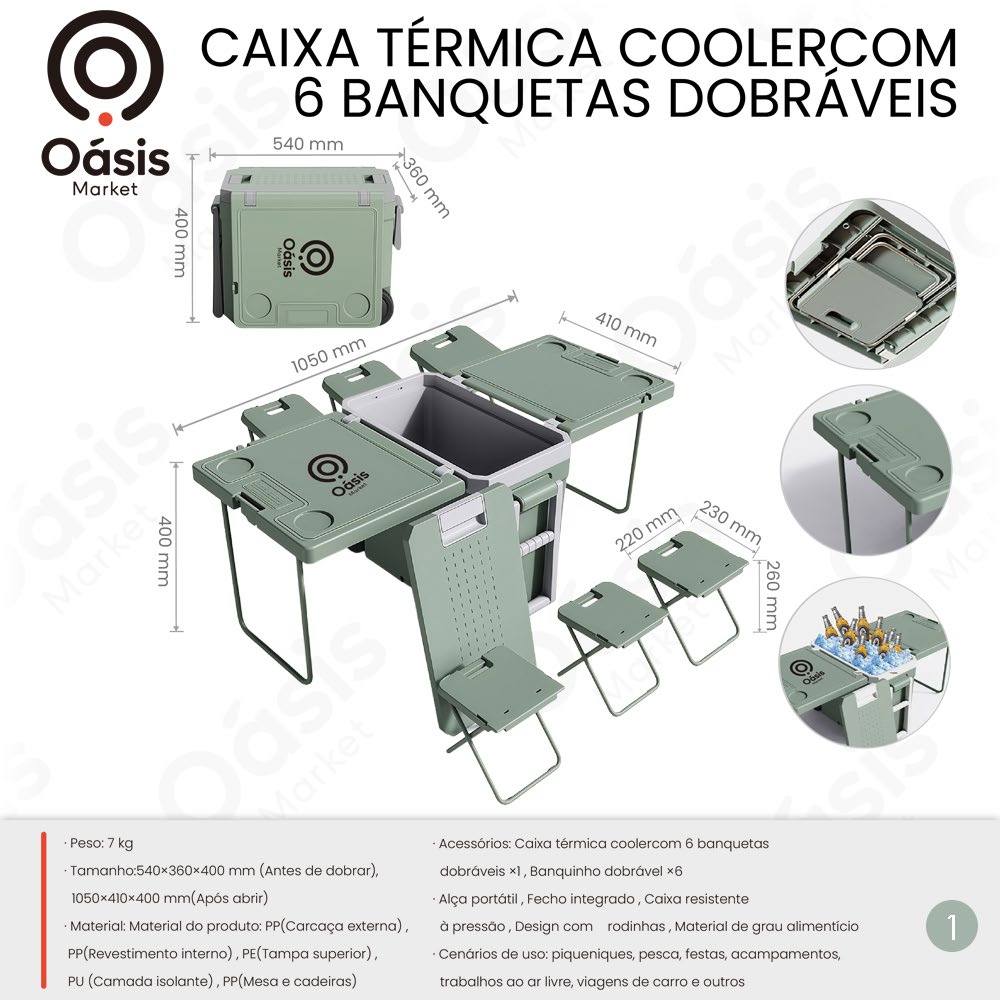 Caixa Térmica Coolercom 540mm OIF-7643