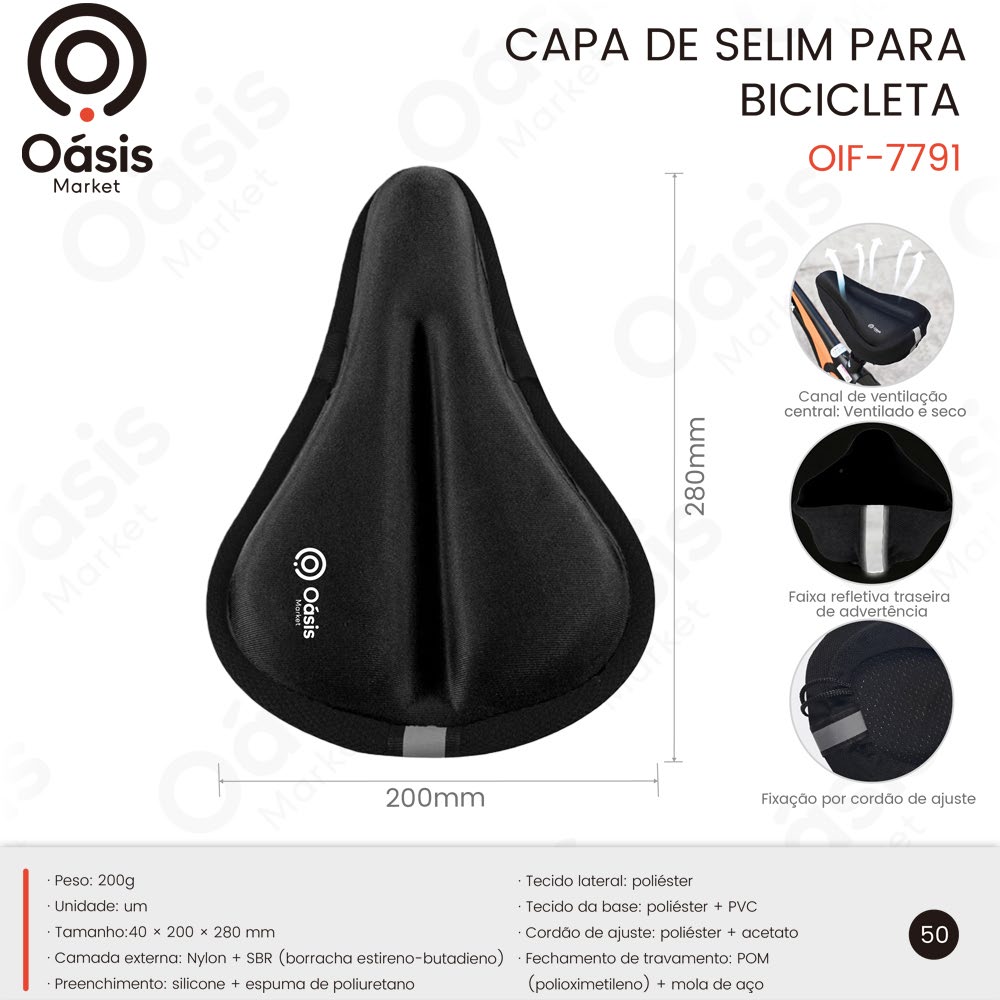 Capa de Selim para Bicicleta 280mm OIF-7791