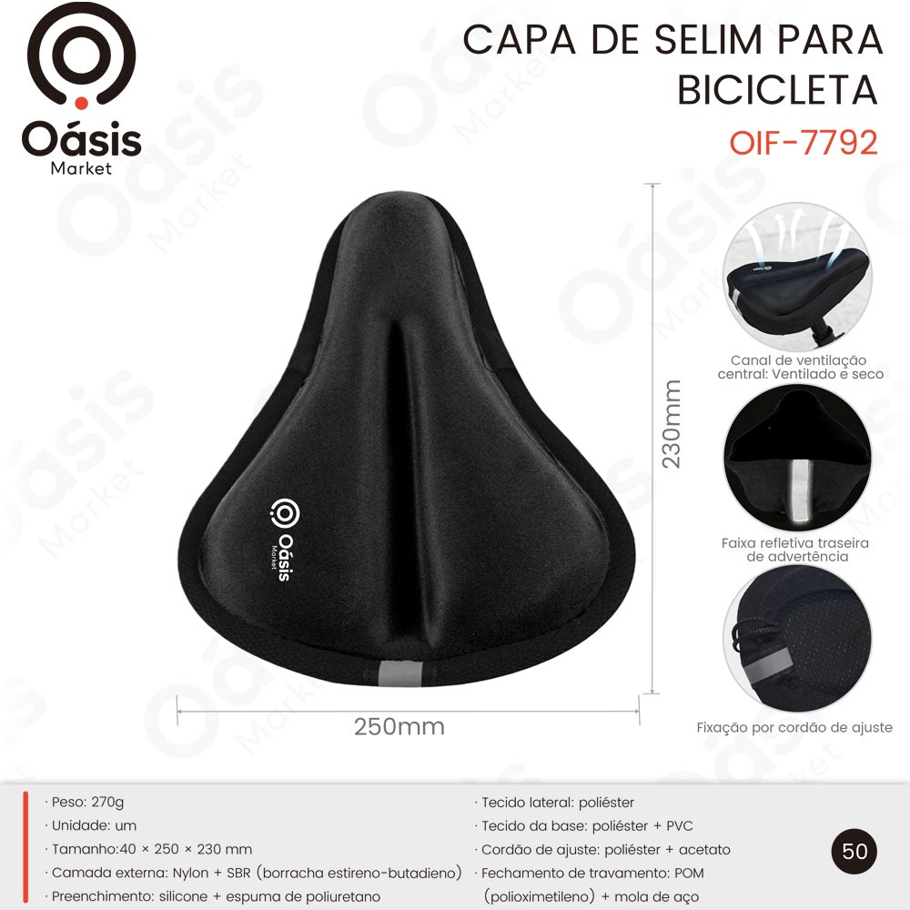 Capa de Selim para Bicicleta 250mm OIF-7792