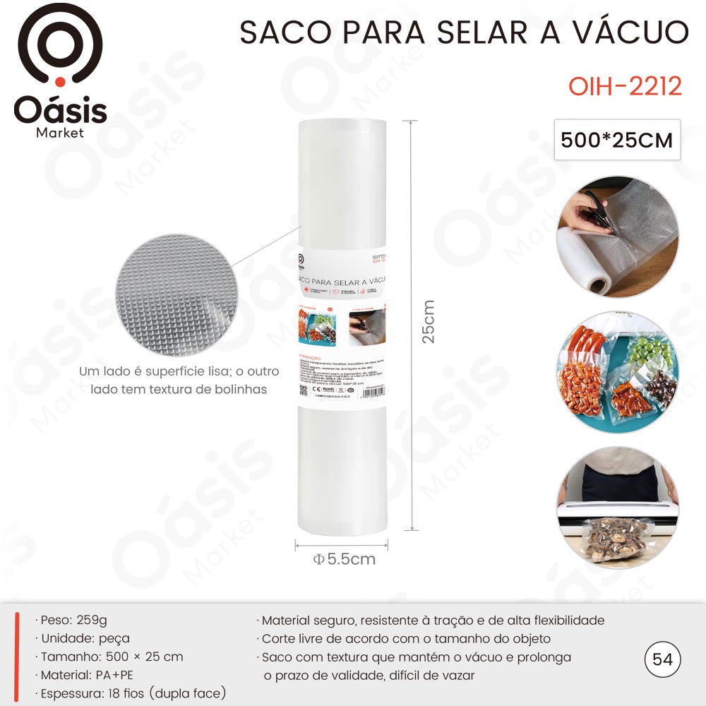 Saco para Selar a Vácuo OIH-2212