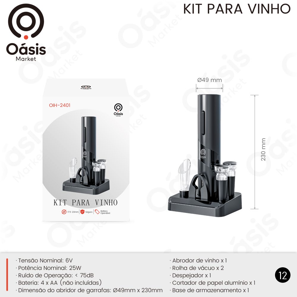 Kit para Vinho 949mm OIH-2401