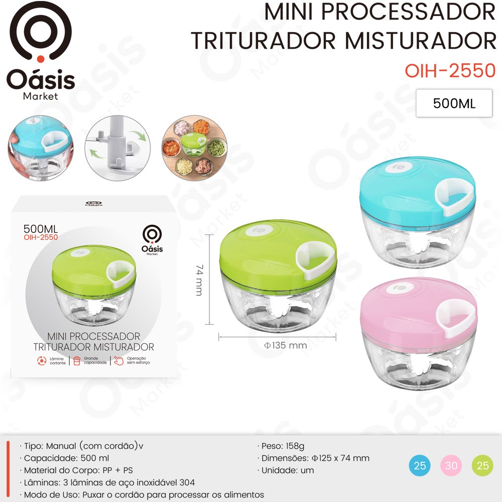 Mini Processador 500ml OIH-2550