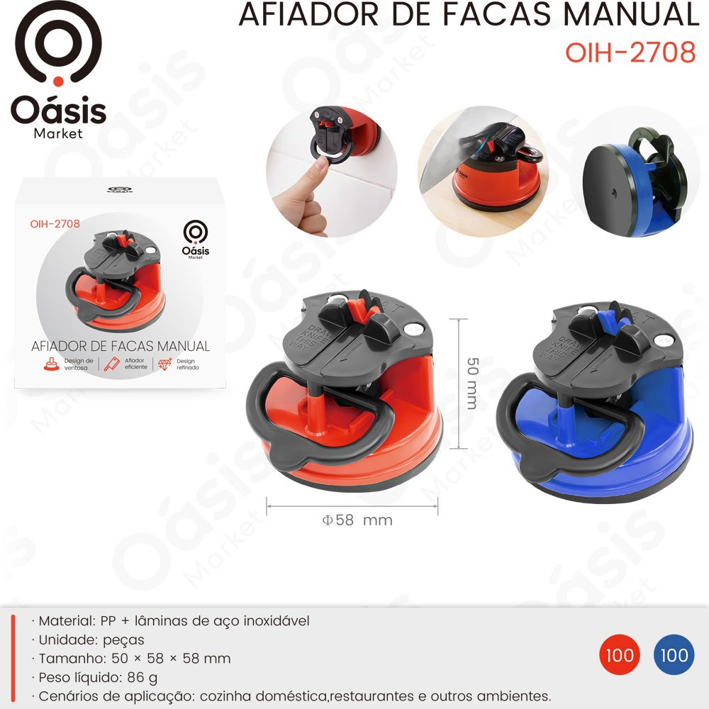 Afiador de Facas Manual 58mm OIH-2708