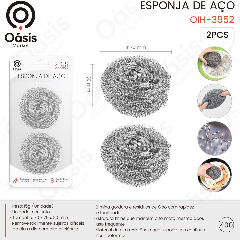 Esponja de Aço 70mm OIH-3952