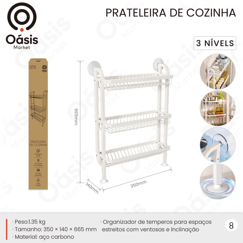 Prateleira de Cozinha 885mm OIH-4111
