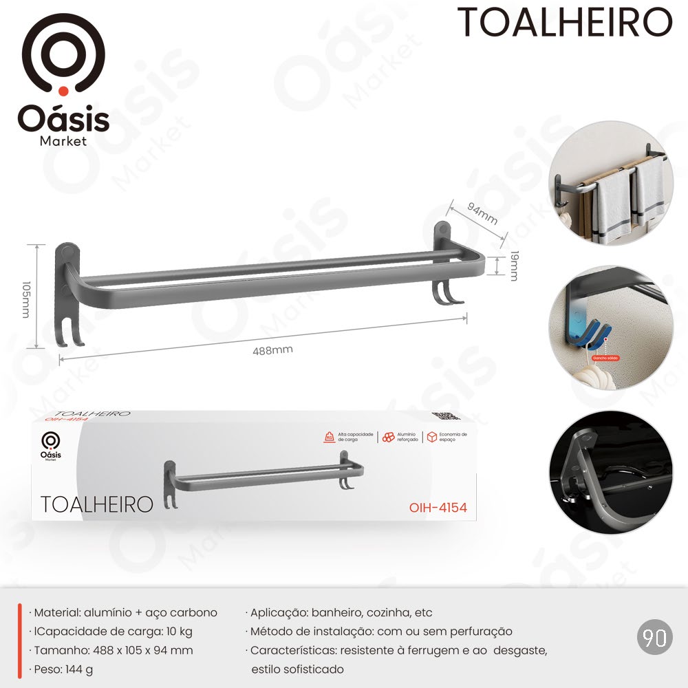 Toalheiro 488mm OIH-4154