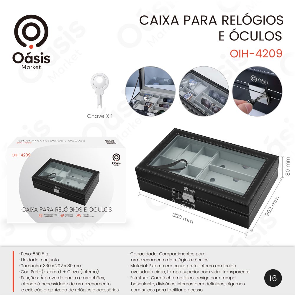 Caixa para Relógios 330mm OIH-4209