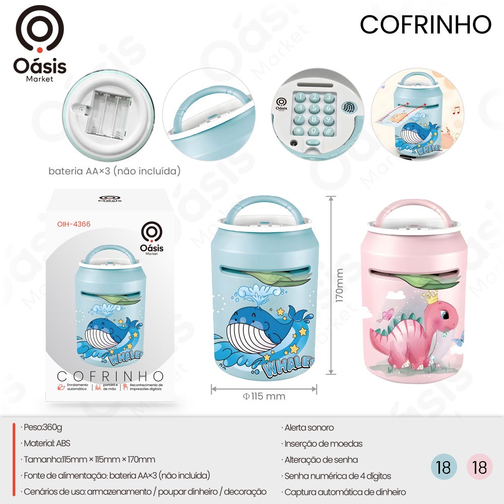 Cofrinho 7mm OIH-4366