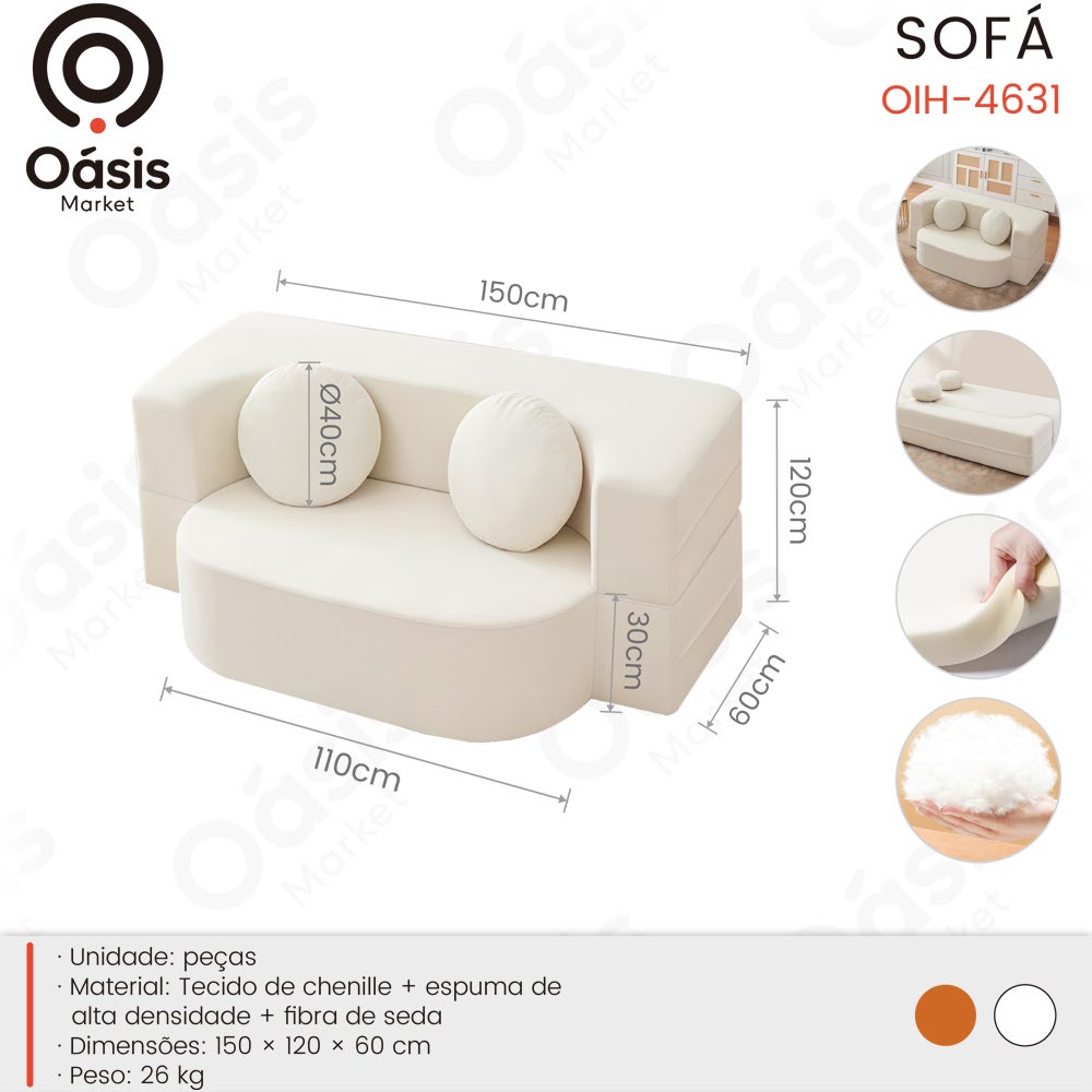 Sofá 150cm OIH-4631