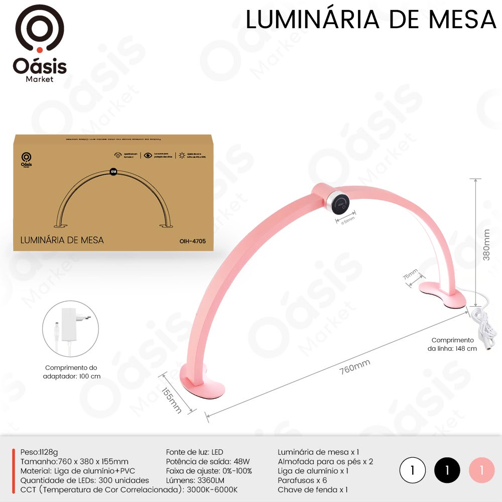 Luminária de Mesa 760mm OIH-4705