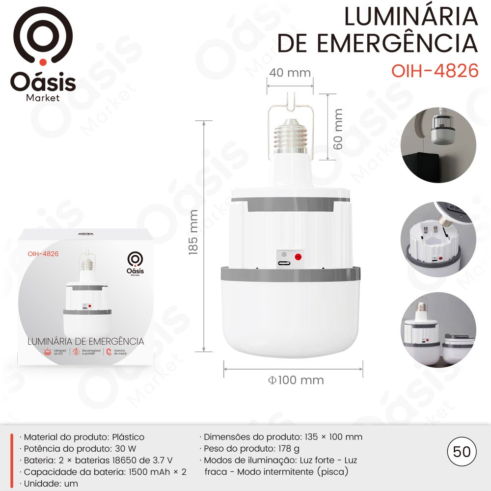 Luminária 135mm OIH-4826
