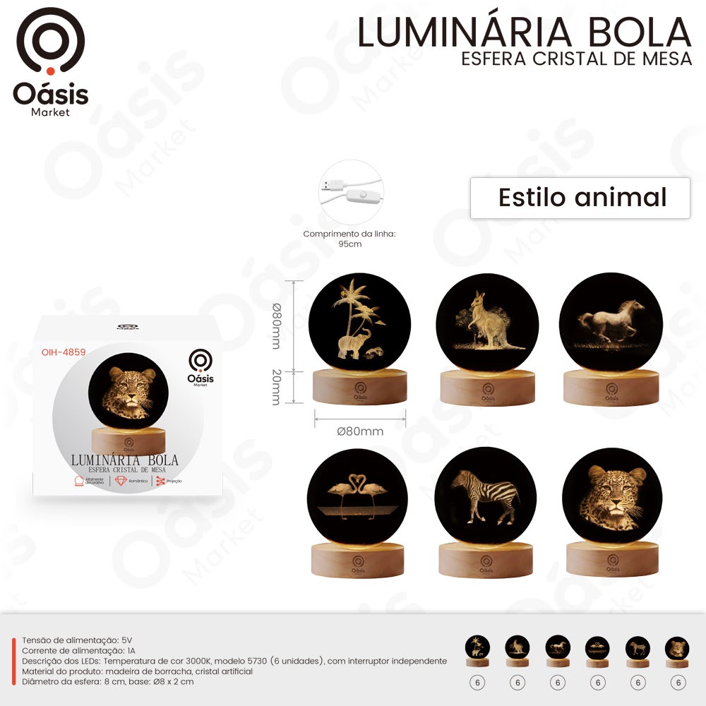 Luminária Bola 98cm OIH-4859