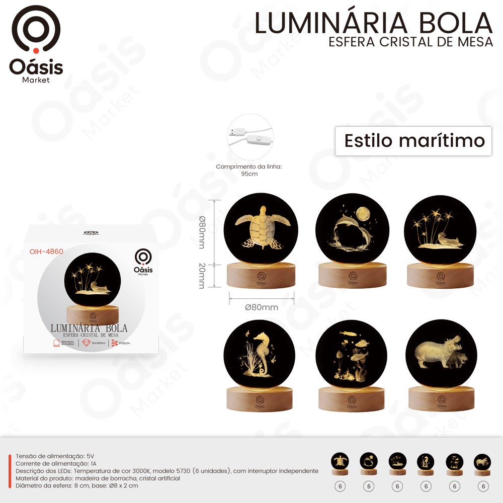Luminária Bola 98cm OIH-4860