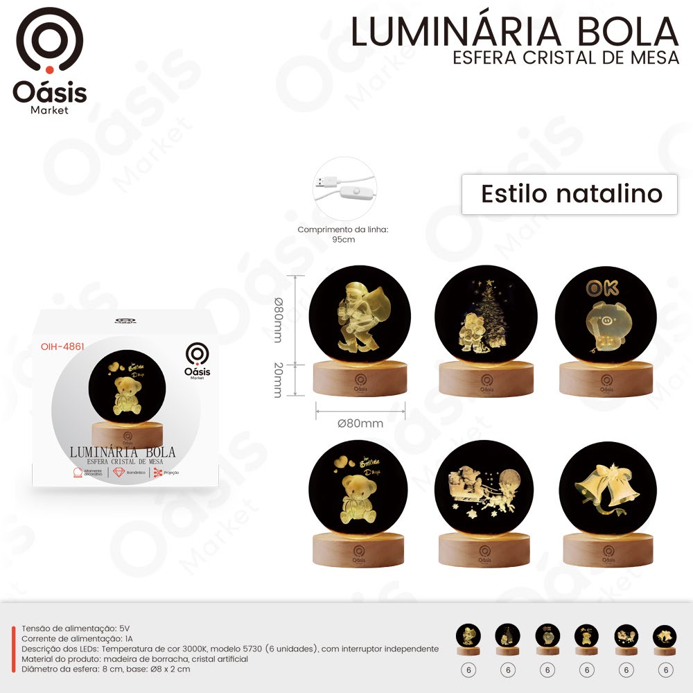 Luminária Bola 98cm OIH-4861