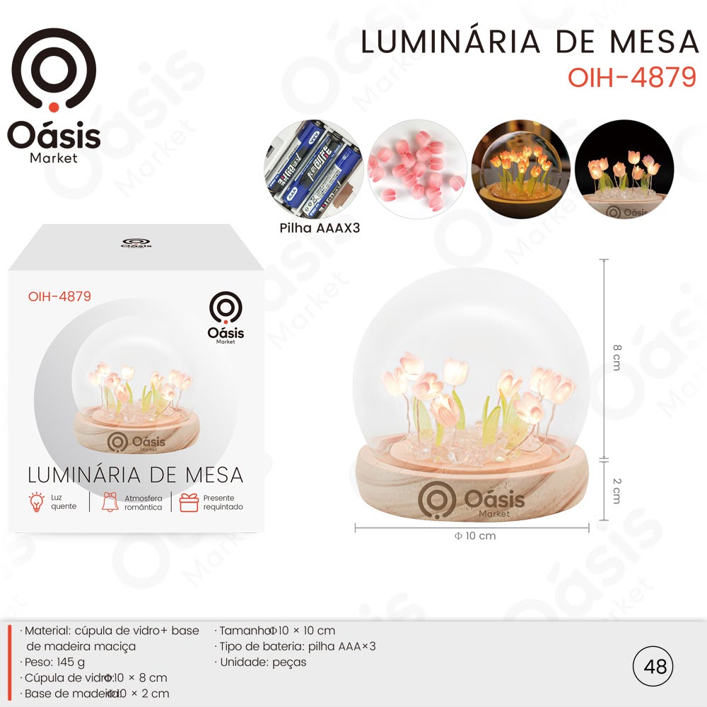 Luminária de Mesa 10cm OIH-4879