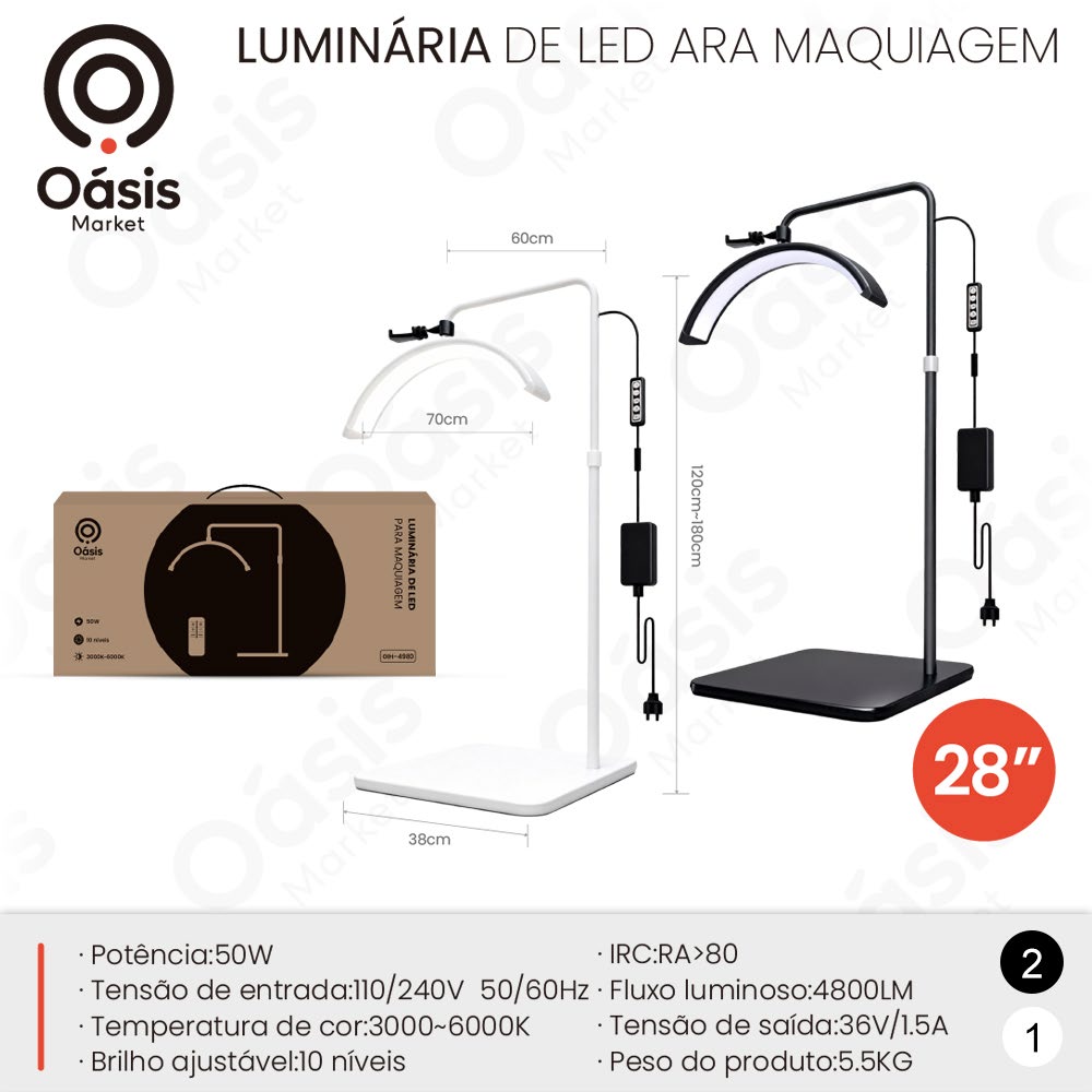 Luminária de LED Ara Maquiagem OIH-4980