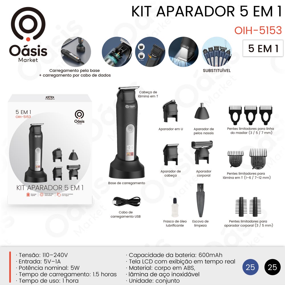 Kit Aparador 5 em | Inox OIH-5153
