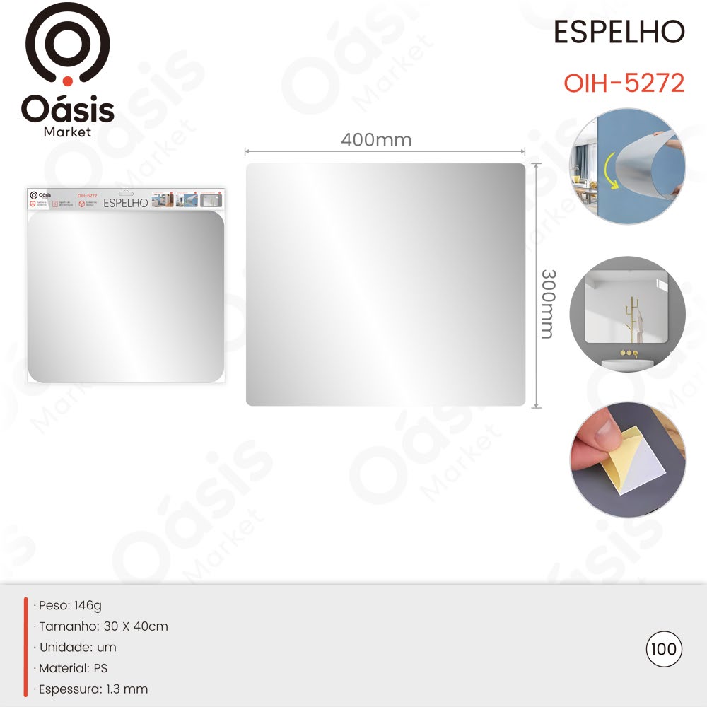 Espelho 40cm OIH-5272