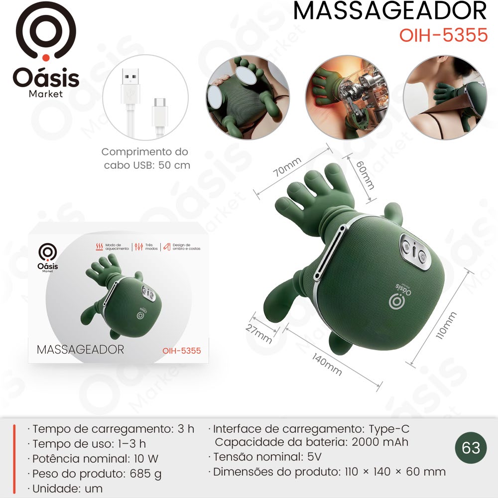 Massageador 140mm OIH-5355
