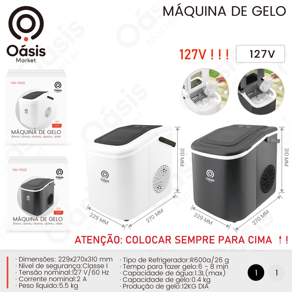 Máquina de Gelo 310mm OIH-5522