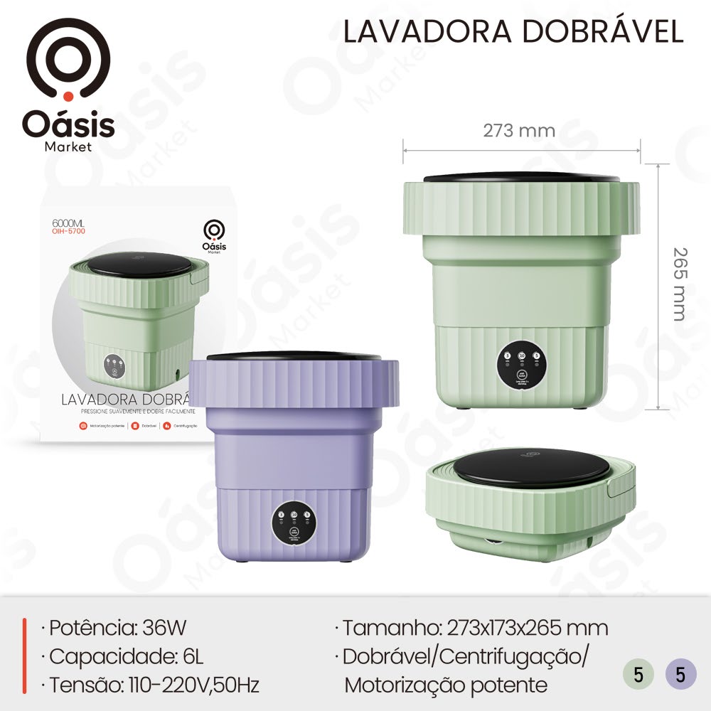 Lavadora Dobrável 278mm OIH-5700