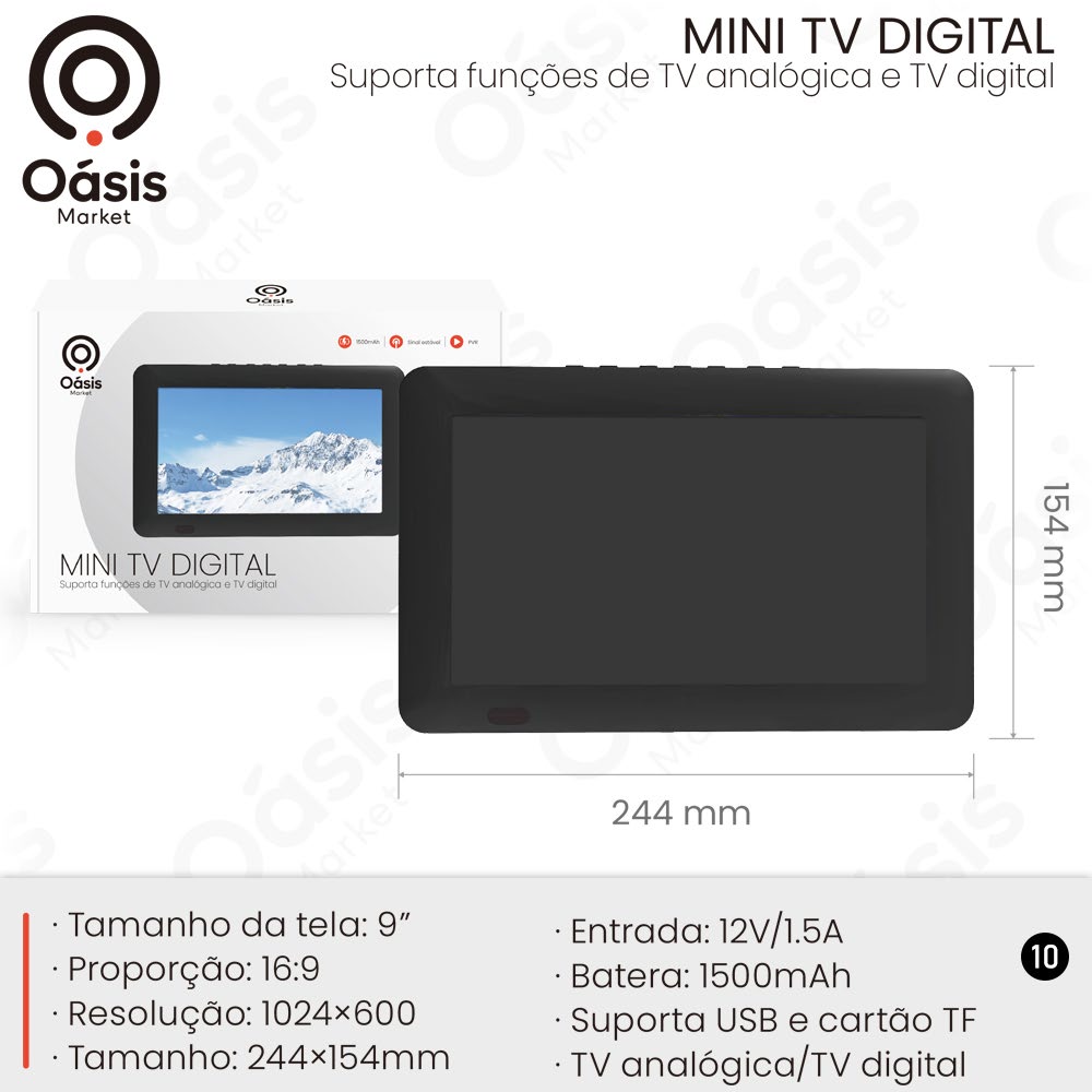 Mini TV Digital 244mm OIH-5804