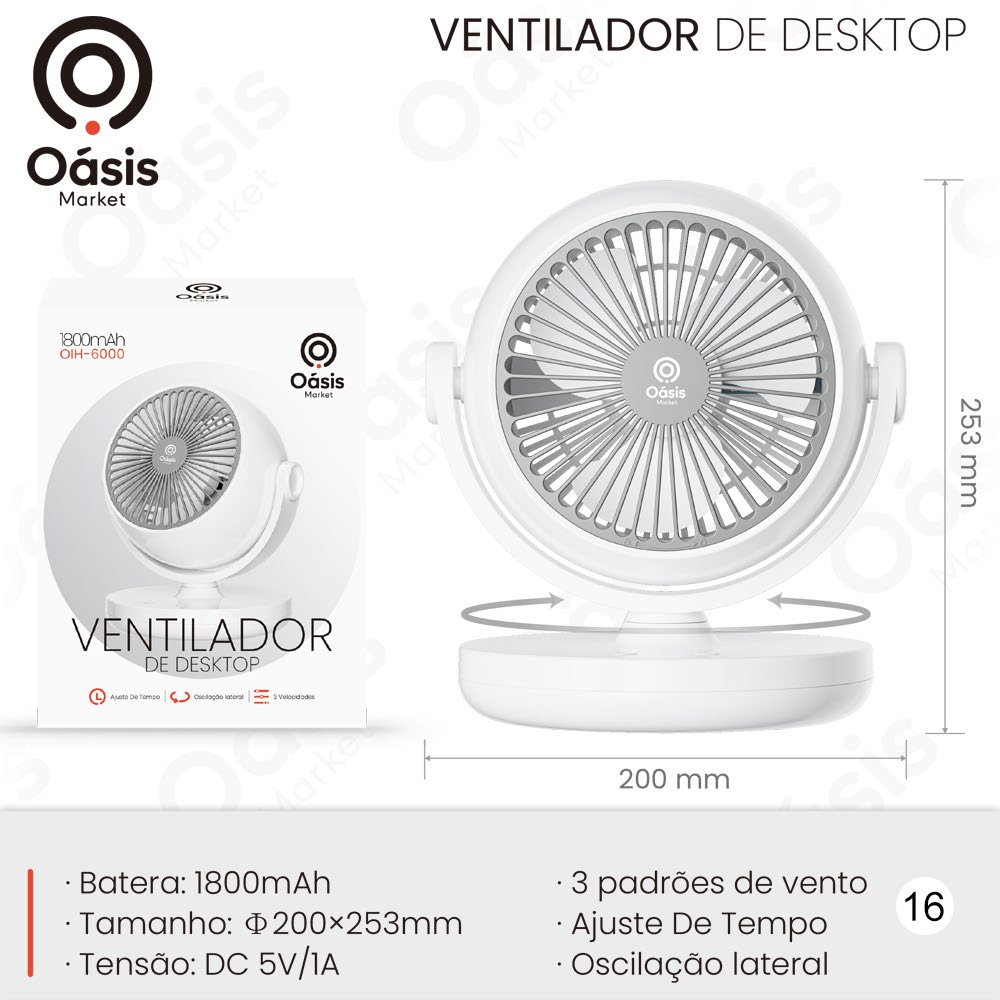 Ventilador de Desktop 2583mm OIH-6000