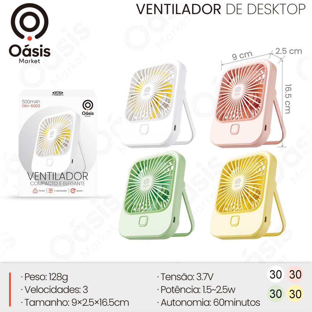 Ventilador de Desktop 16.5cm OIH-6002