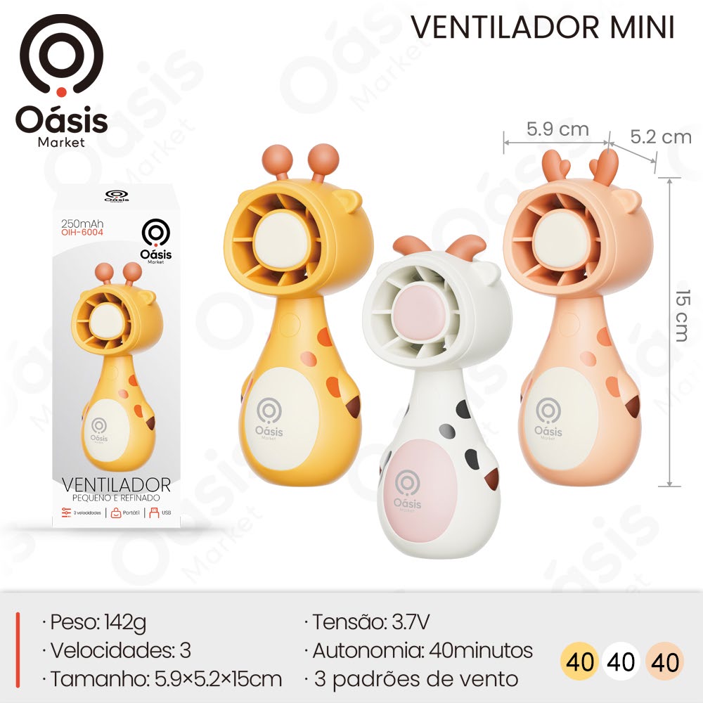 Ventilador Mini 15cm OIH-6004