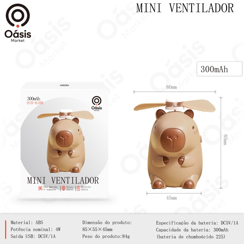 Mini Ventilador 85mm OIH-6108