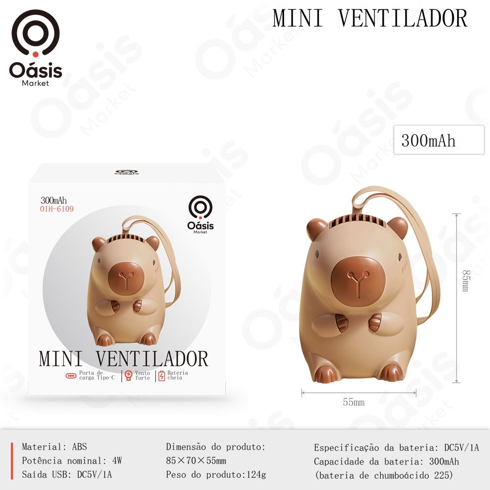 Mini Ventilador 85mm OIH-6109